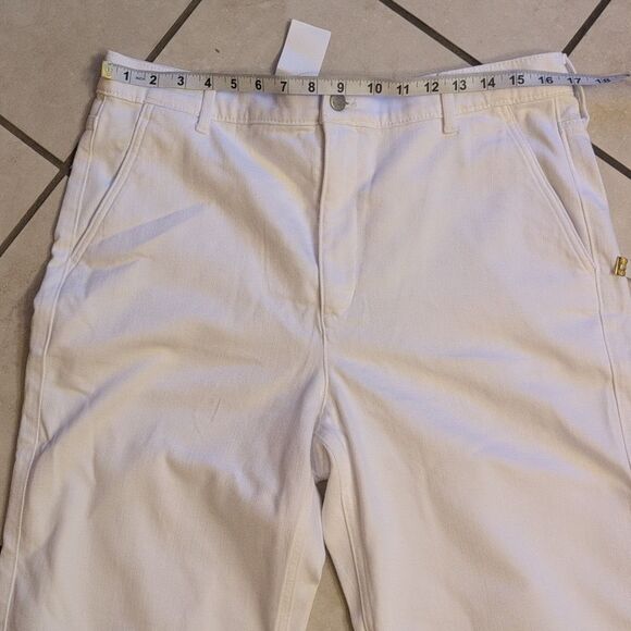 NWT J. Crew Drapey Denim Trouser White Cotton Blend Size 31 FLAWED - Picture 8 of 12
